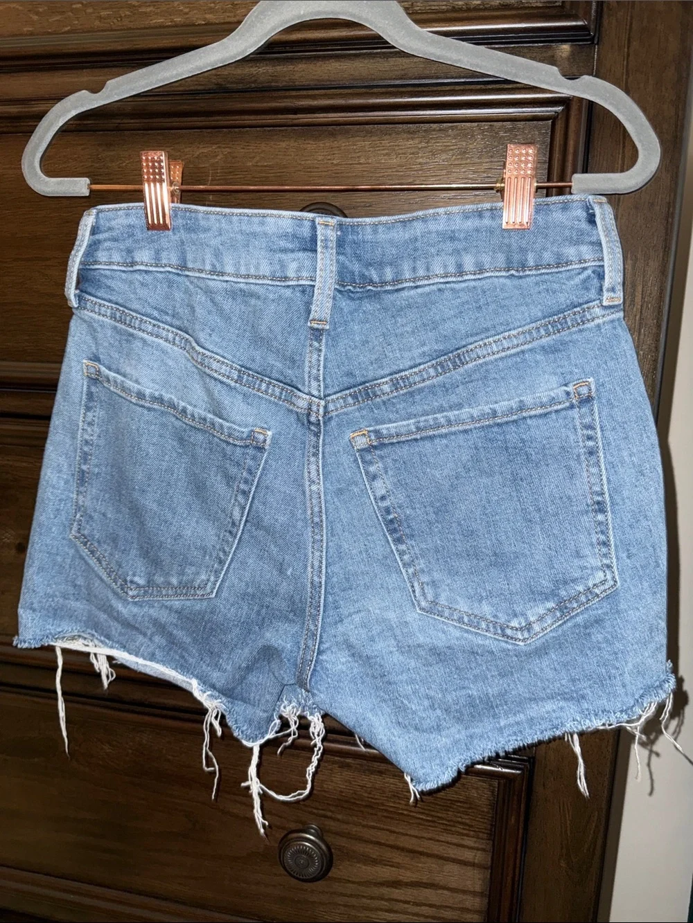 Old Navy Light Blue Distressed Denim Shorts